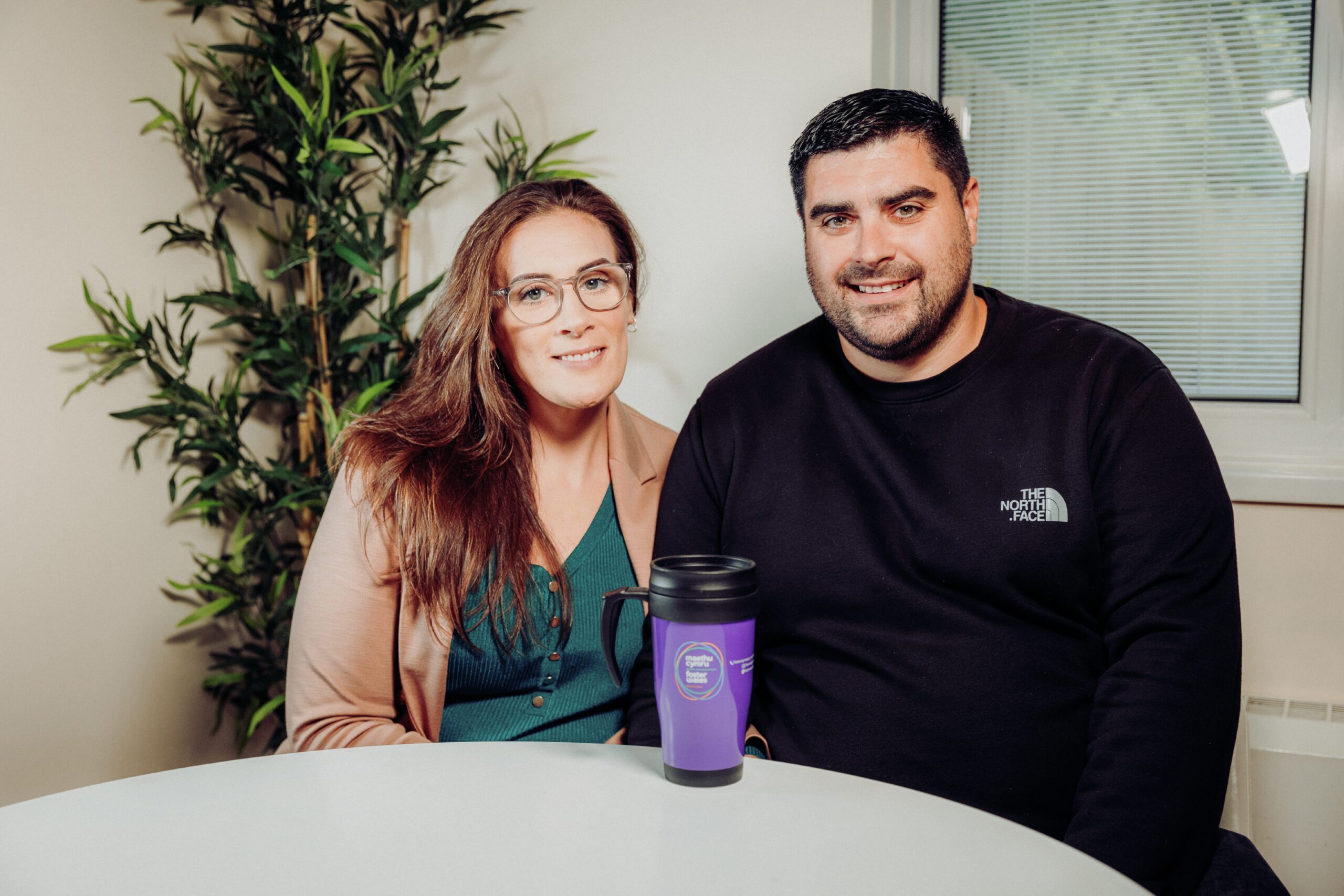 Smiling foster care couple